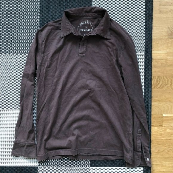 TINCATI Coffee Brown Polo Shirt Pullover, 100% Cotton (Italian), Size Medium - Picture 14 of 16